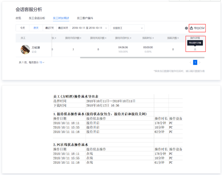 企點(diǎn)客服查看員工時(shí)長(zhǎng)4